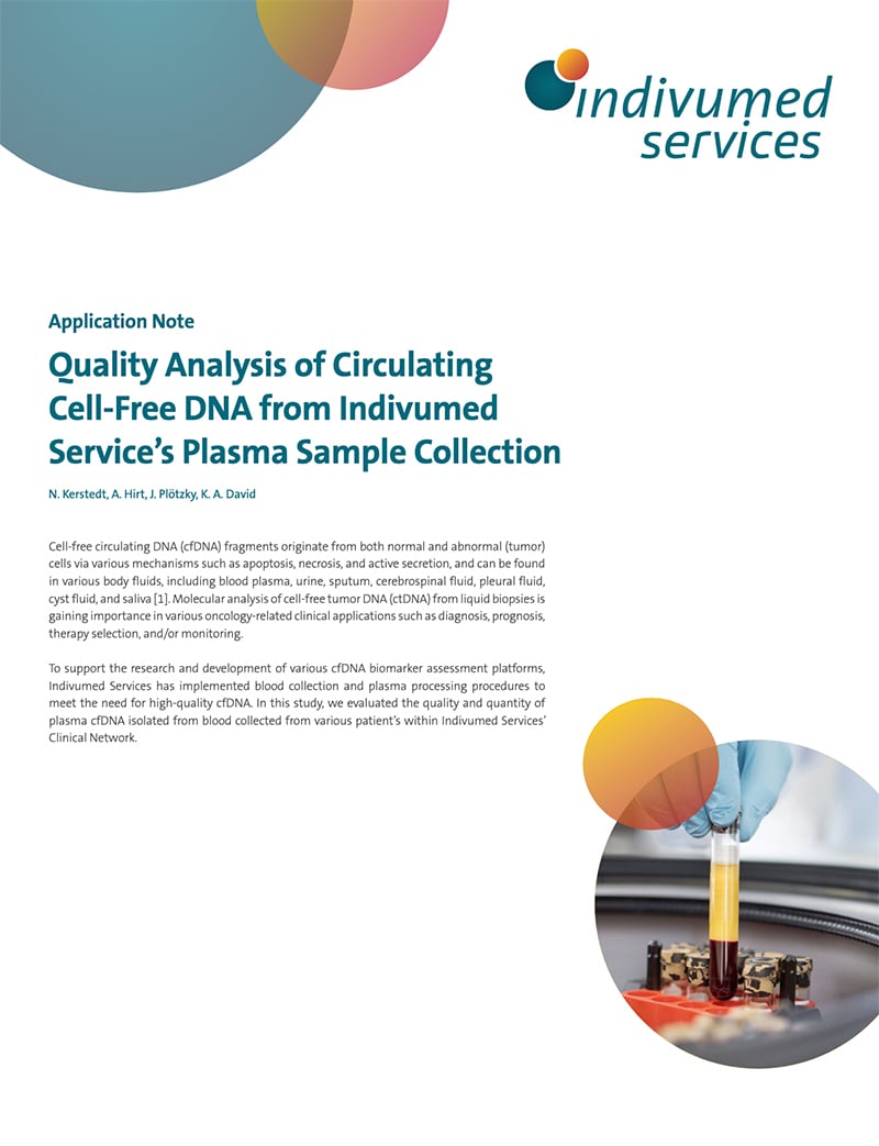 Application Note: Quality Analysis of Circulating Cell Free DNA from Application Note: Quality Analysis of Circulating Cell Free DNA from
